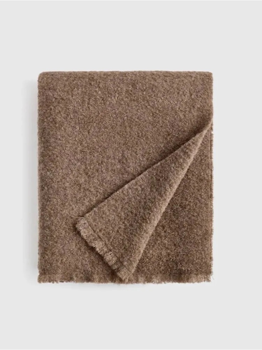 New Quince Alpaca Boucle Throw 50”x70” Cocoa $144